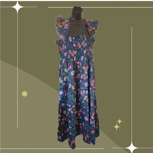 🍋✨ NWT Hill House Ellie Navy multi peony Floral Dress size xxxl pockets